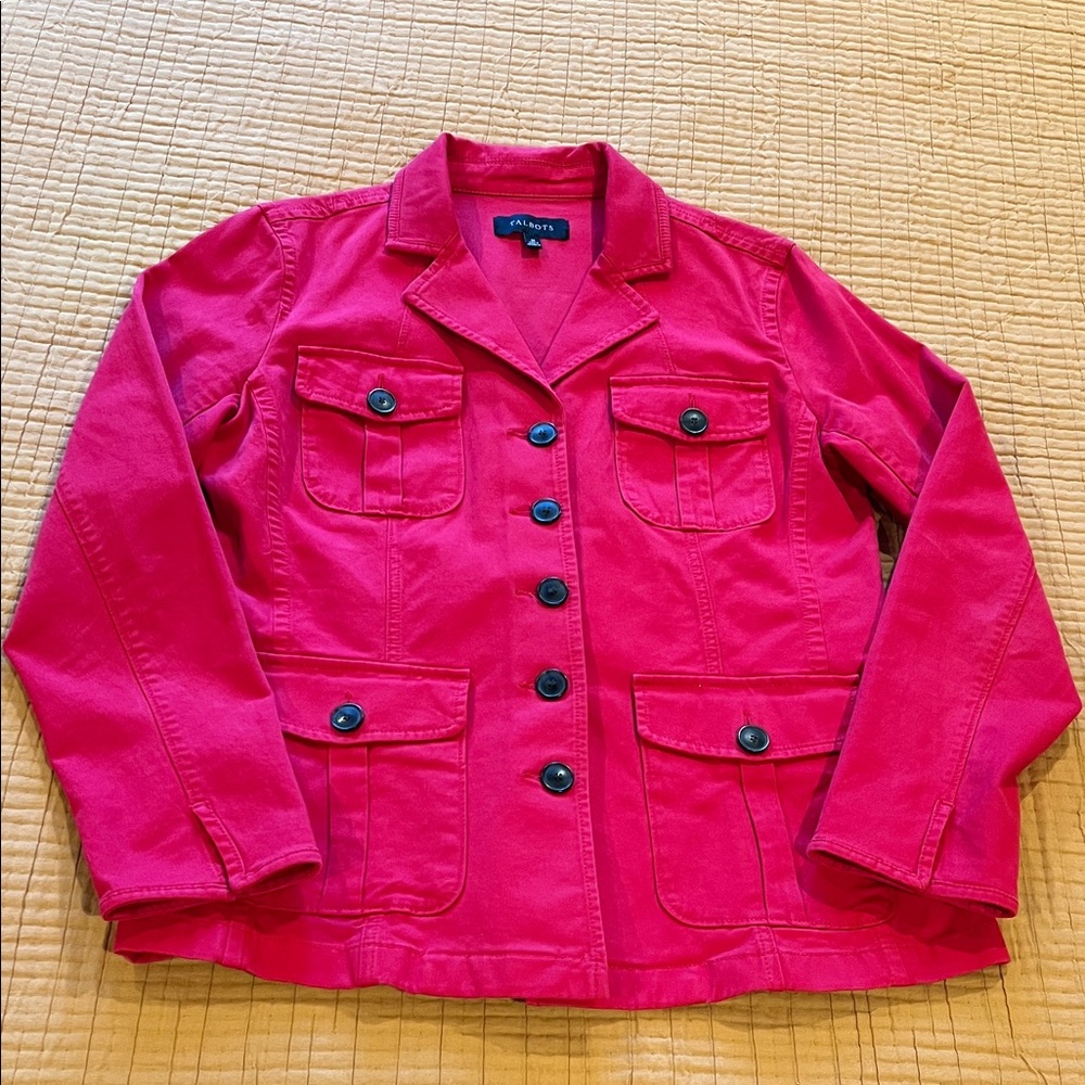 Talbots Red Utility Jacket